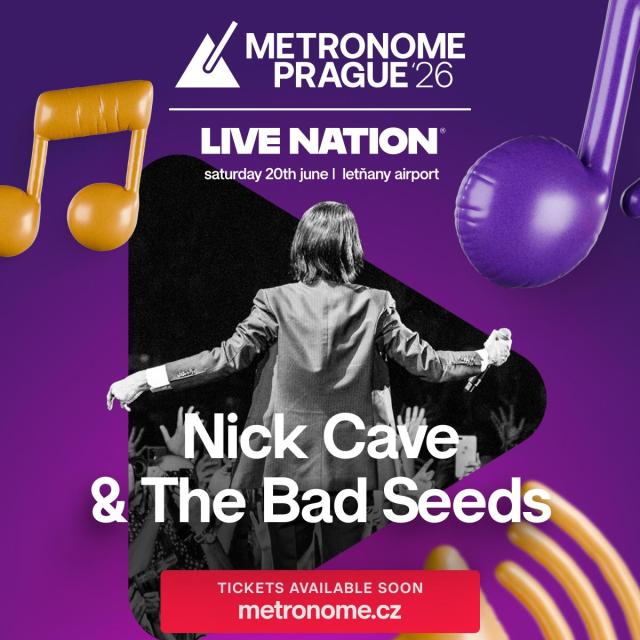 Nick Cave & The Bad Seeds jsou prvním vystupujícím Metronome Prague 2026