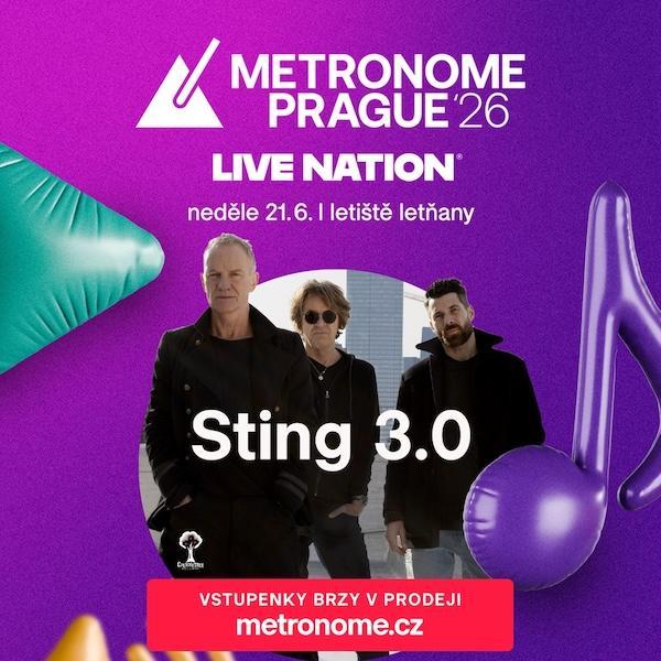 Sting rozzáří Metronome Prague 2026! Vstupenky v prodeji od pátku 17. října